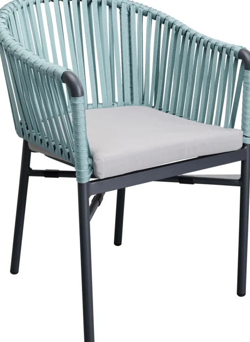 KARE Design Sedia con braccioli Santanyi blu petrolio - KARE> Sedie
