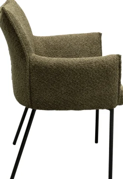 KARE Design Sedia con braccioli Selma verde oliva - KARE> Sedie