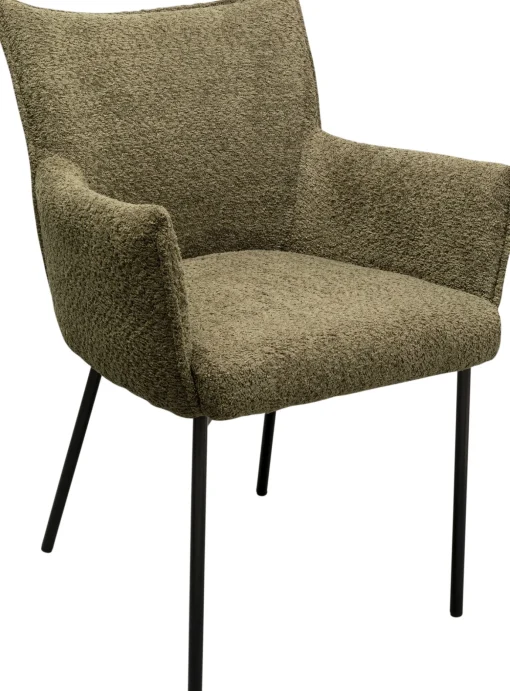 KARE Design Sedia con braccioli Selma verde oliva - KARE> Sedie
