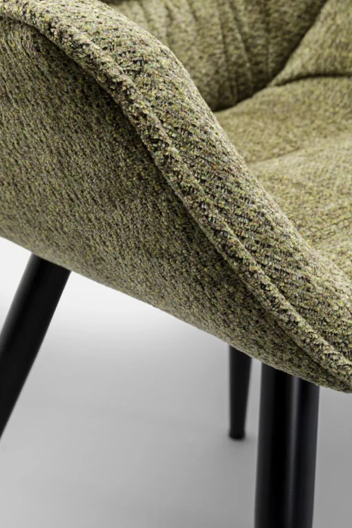 KARE Design Sedia con braccioli Thelma Melange Verde - KARE> Sedie