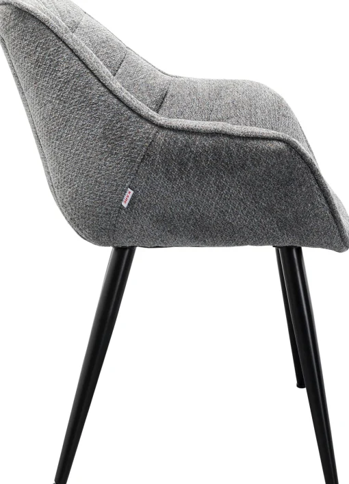 KARE Design Sedia con braccioli Thelma Melange Grigio - KARE> Sedie