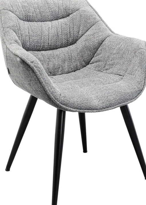KARE Design Sedia con braccioli Thelma Melange Grigio - KARE> Sedie