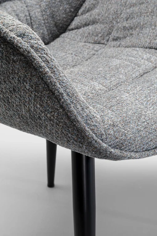 KARE Design Sedia con braccioli Thelma Melange Grigio - KARE> Sedie