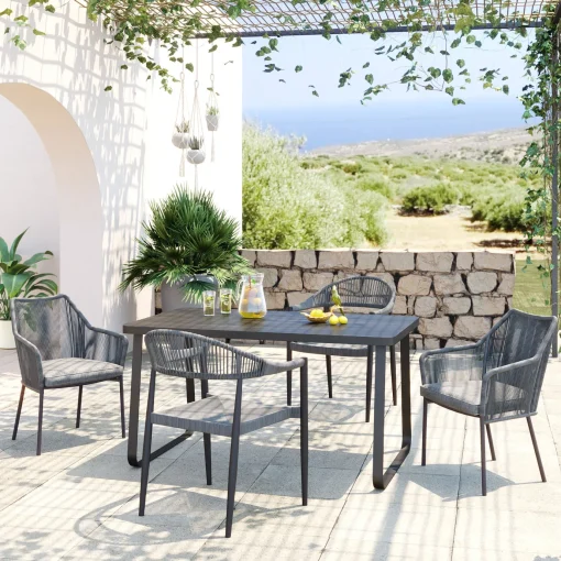 KARE Design Sedia con braccioli Wave grigio - KARE> Sedie