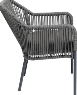KARE Design Sedia con braccioli Wave grigio - KARE> Sedie