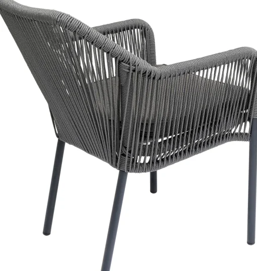 KARE Design Sedia con braccioli Wave grigio - KARE> Sedie