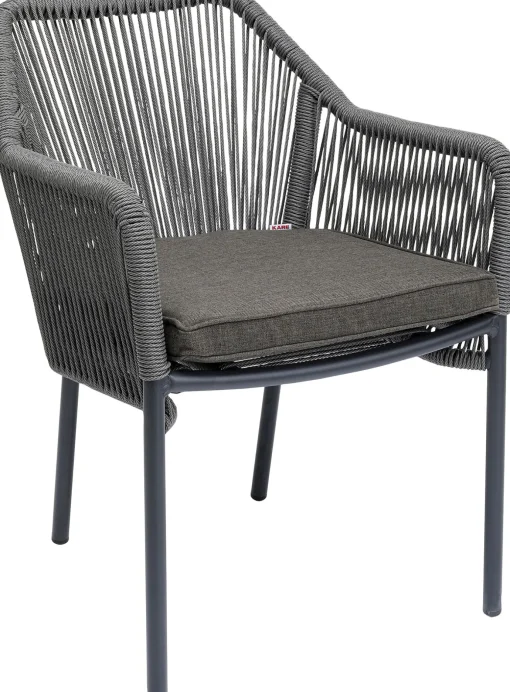 KARE Design Sedia con braccioli Wave grigio - KARE> Sedie