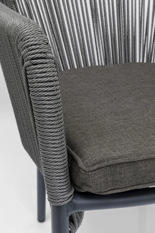 KARE Design Sedia con braccioli Wave grigio - KARE> Sedie