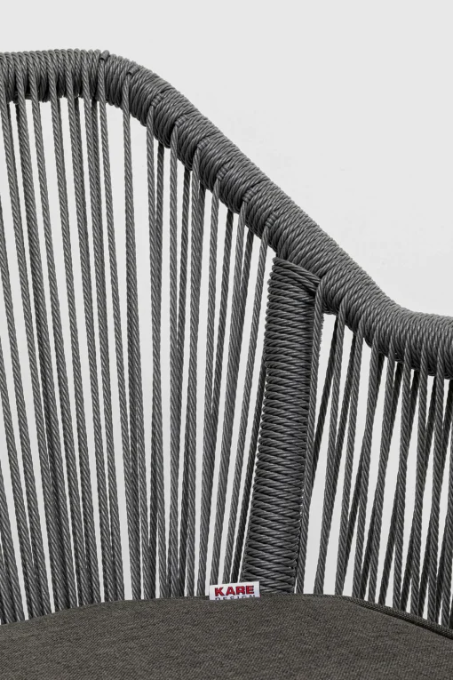 KARE Design Sedia con braccioli Wave grigio - KARE> Sedie