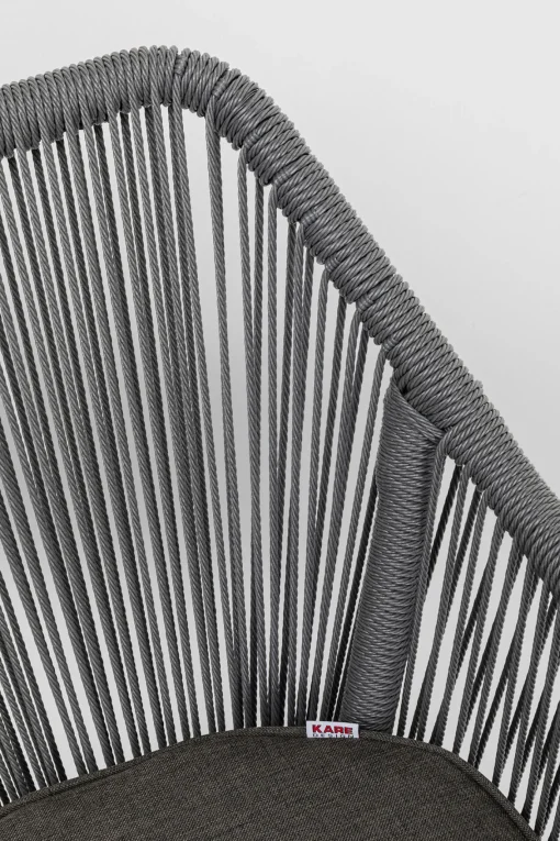 KARE Design Sedia con braccioli Wave grigio - KARE> Sedie