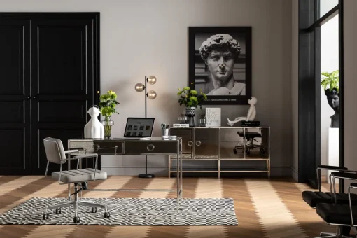 KARE Design Sedia da ufficio Dottore grigia - KARE> Sedie