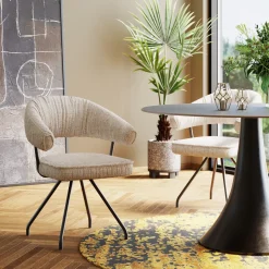 KARE Design Sedia girevole Arabella argento - KARE> Sedie