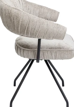 KARE Design Sedia girevole Arabella argento - KARE> Sedie
