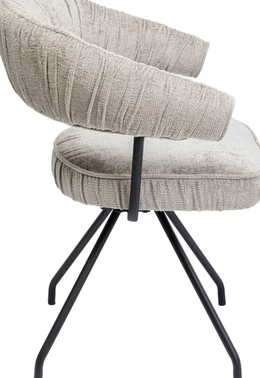 KARE Design Sedia girevole Arabella argento - KARE> Sedie