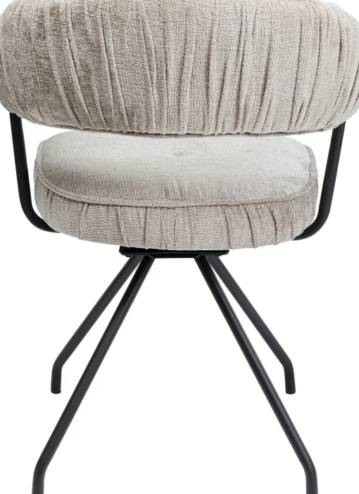 KARE Design Sedia girevole Arabella argento - KARE> Sedie