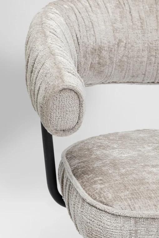 KARE Design Sedia girevole Arabella argento - KARE> Sedie