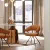 KARE Design Sedia girevole Arabella arancione - KARE> Sedie