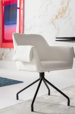 KARE Design Sedia girevole Bess creme - KARE> Sedie