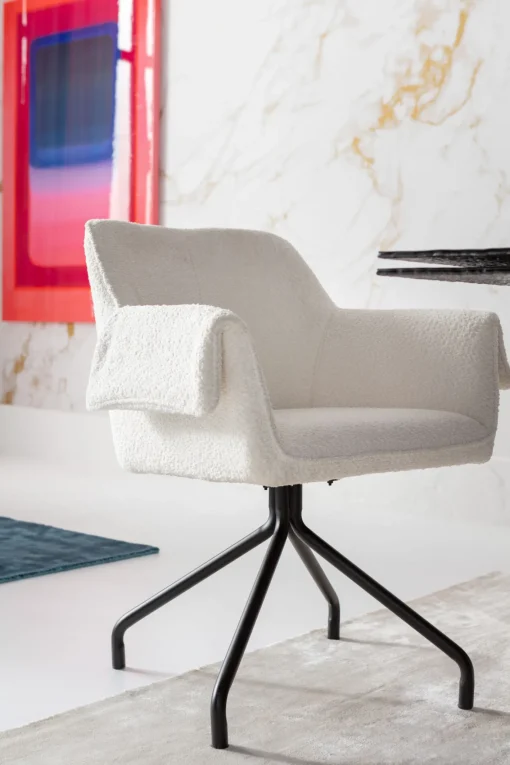 KARE Design Sedia girevole Bess creme - KARE> Sedie
