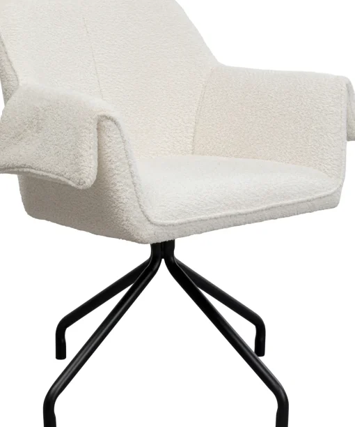KARE Design Sedia girevole Bess creme - KARE> Sedie