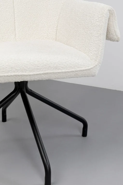 KARE Design Sedia girevole Bess creme - KARE> Sedie