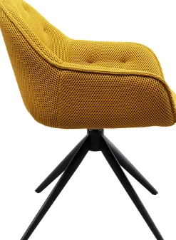 KARE Design Sedia girevole Carlito Mesh giallo - KARE> Sedie