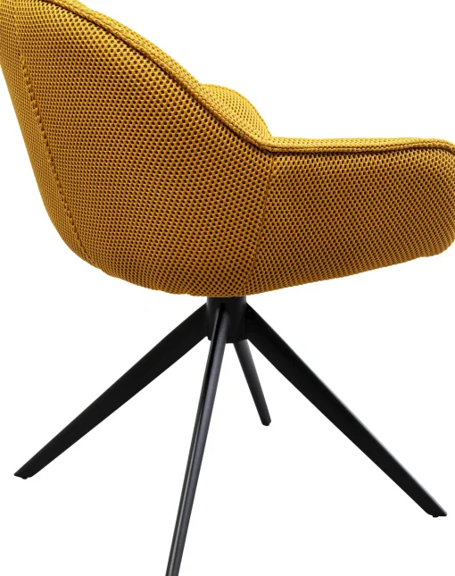 KARE Design Sedia girevole Carlito Mesh giallo - KARE> Sedie