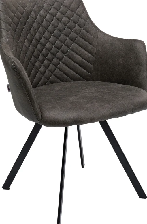KARE Design Sedia girevole Coco antracite - KARE> Sedie