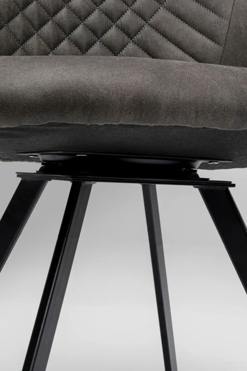 KARE Design Sedia girevole Coco antracite - KARE> Sedie
