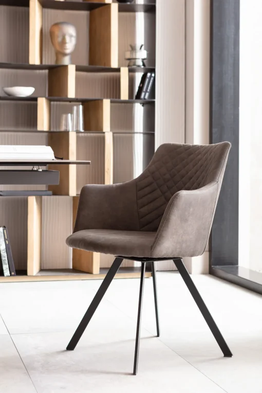 KARE Design Sedia girevole Coco antracite - KARE> Sedie