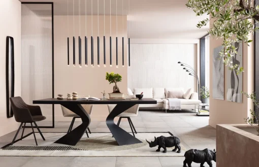 KARE Design Sedia girevole Coco antracite - KARE> Sedie