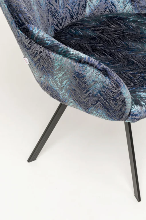 KARE Design Sedia girevole Coco Hugs Keops Blue Limited - KARE> Sedie