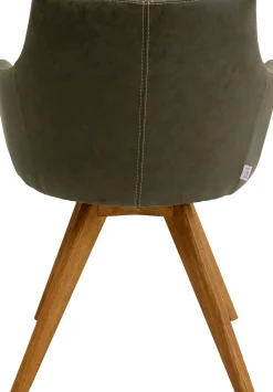 KARE Design Sedia girevole Coco Wood Verde - KARE></noscript> Sedie