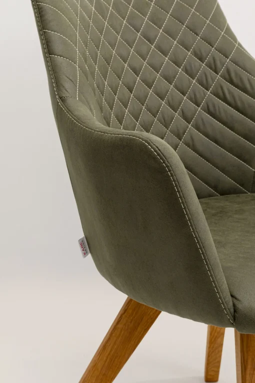 KARE Design Sedia girevole Coco Wood Verde - KARE> Sedie