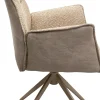 KARE Design Sedia girevole con braccioli Liverpool Greige - KARE> Sedie