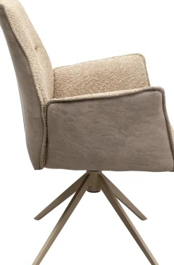 KARE Design Sedia girevole con braccioli Liverpool Greige - KARE> Sedie