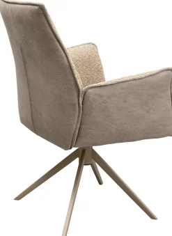 KARE Design Sedia girevole con braccioli Liverpool Greige - KARE> Sedie