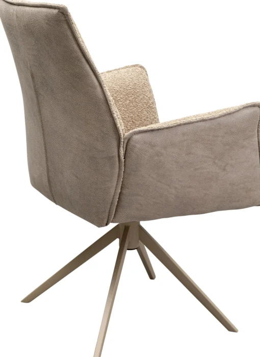 KARE Design Sedia girevole con braccioli Liverpool Greige - KARE> Sedie
