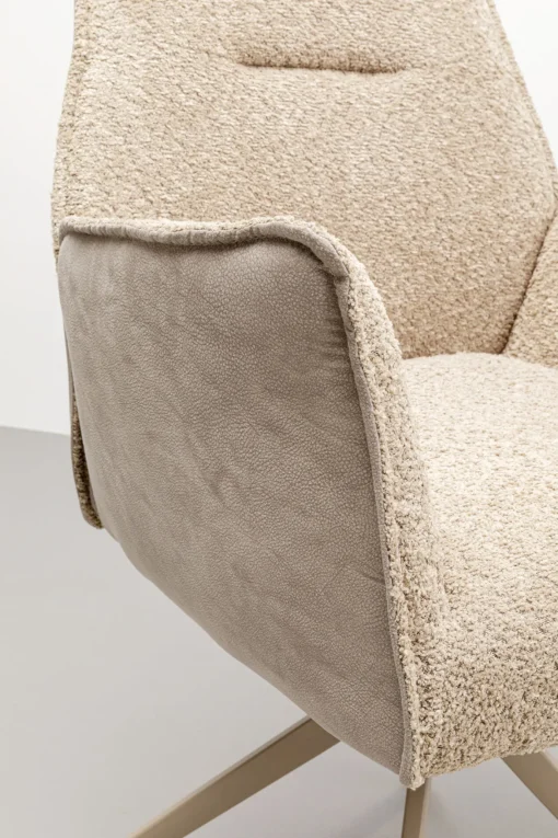 KARE Design Sedia girevole con braccioli Liverpool Greige - KARE> Sedie