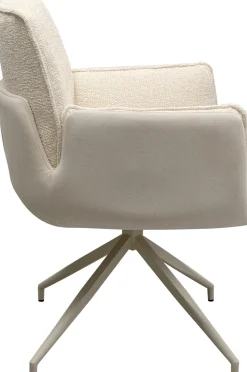 KARE Design Sedia girevole con braccioli Hilla bianco - KARE> Sedie