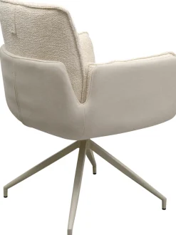 KARE Design Sedia girevole con braccioli Hilla bianco - KARE> Sedie