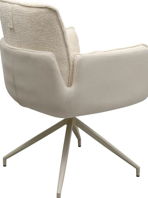 KARE Design Sedia girevole con braccioli Hilla bianco - KARE> Sedie