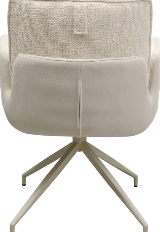 KARE Design Sedia girevole con braccioli Hilla bianco - KARE> Sedie