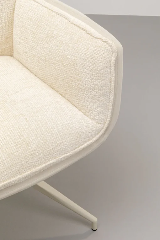 KARE Design Sedia girevole con braccioli Hilla bianco - KARE> Sedie