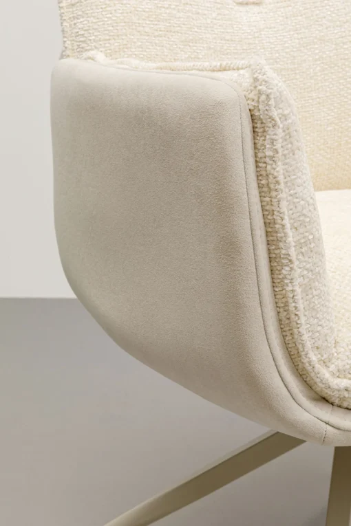 KARE Design Sedia girevole con braccioli Hilla bianco - KARE> Sedie