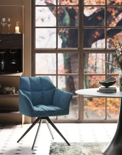 KARE Design Sedia girevole Thinktank Blu - KARE></noscript> Sedie