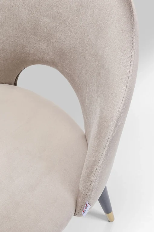 KARE Design Sedia Iris Velluto Beige - KARE> Sedie