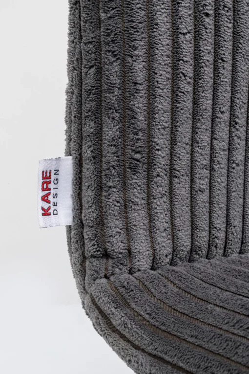 KARE Design Sedia Lara Cord grigio - KARE> Sedie
