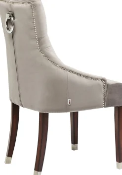 KARE Design Sedia Prince in velluto grigio - KARE></noscript> Sedie