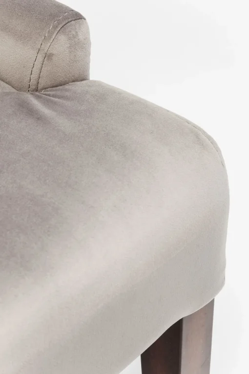 KARE Design Sedia Prince in velluto grigio - KARE> Sedie